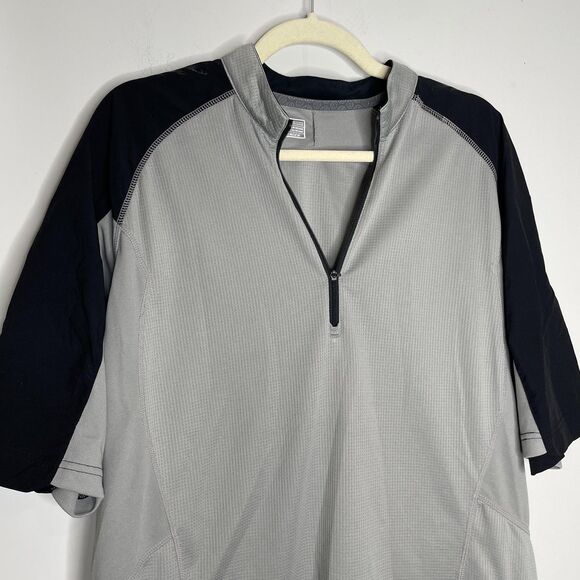 Bontrager Cycling Shirt Men 2XL Gray Black Jersey Quarter Zip Pocket Athletic - Picture 3 of 10